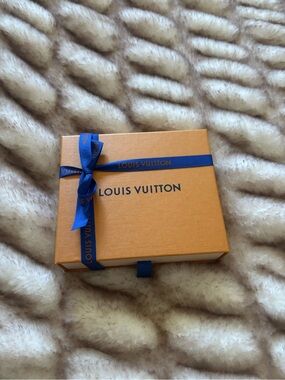 Louis Vuitton Orange and Blue Small Accessory Box with Ribbon and Dust Bag